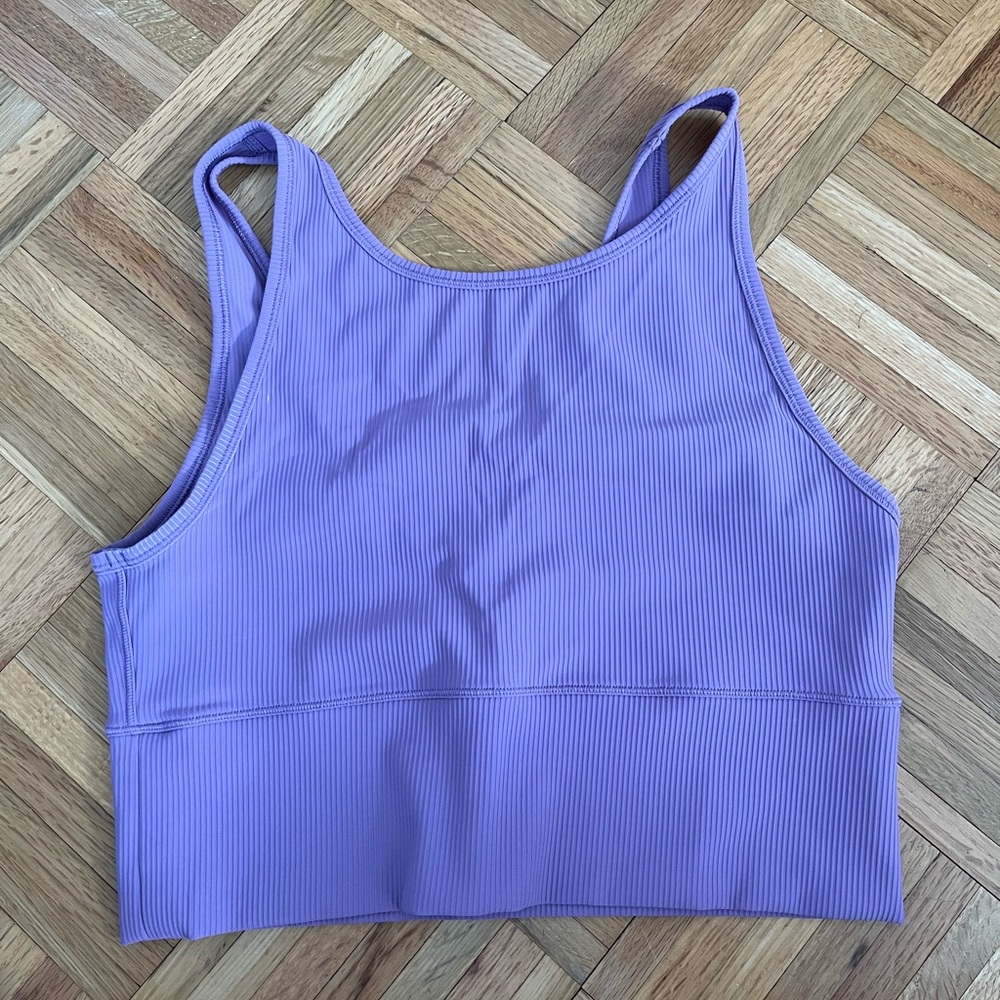 Lululemon purple Power Pivot Ribbed Tank Top, size 12